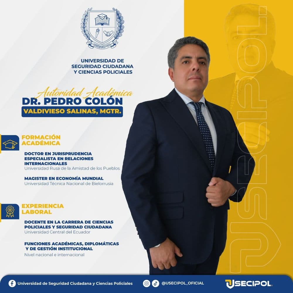 Dr. Pedro Valdivieso, Mgs. - Autoridad Académica