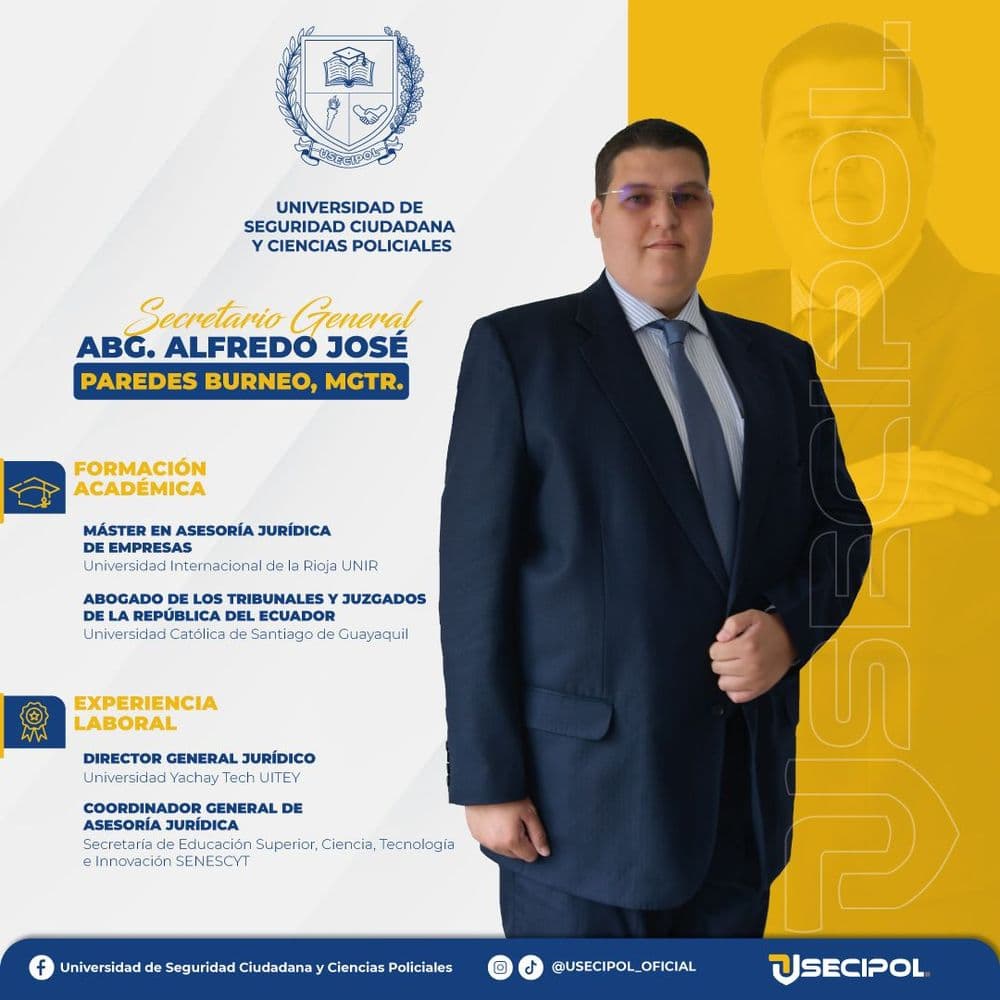 Abg. Alfredo Paredes, Mstr. - Secretario general